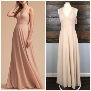 🌟SALE🌟 BHLDN capulet v-neck long blush gown